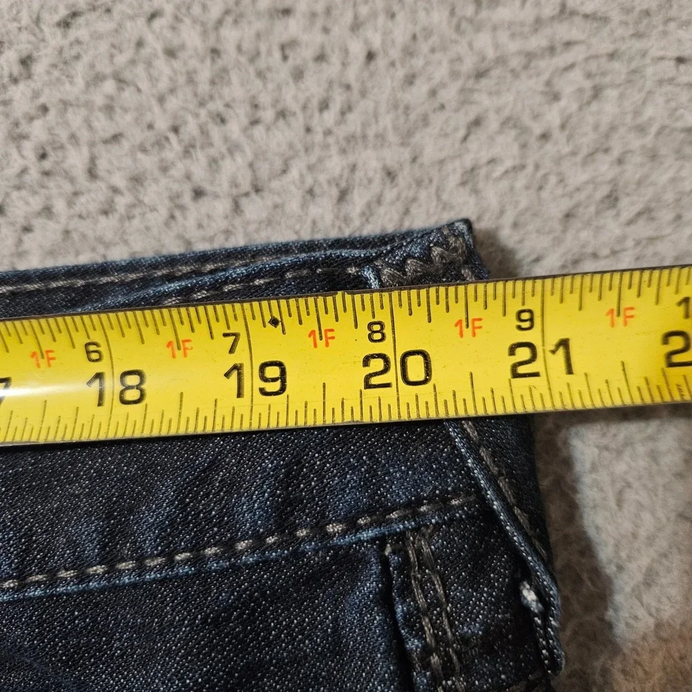Vintage True Religion Denim Dark Blue Jeans Size 38x35 Ricky Big OT Thick Stitch